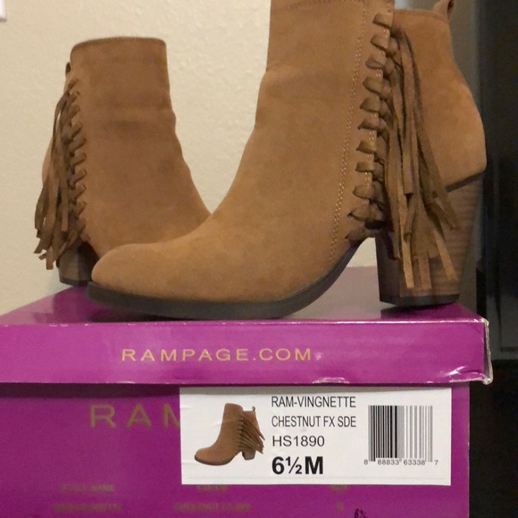 RAMPAGE WOMEN'S ANKLE BOOTS CHESTNUT 6 1/2M - Picture 7 of 7
